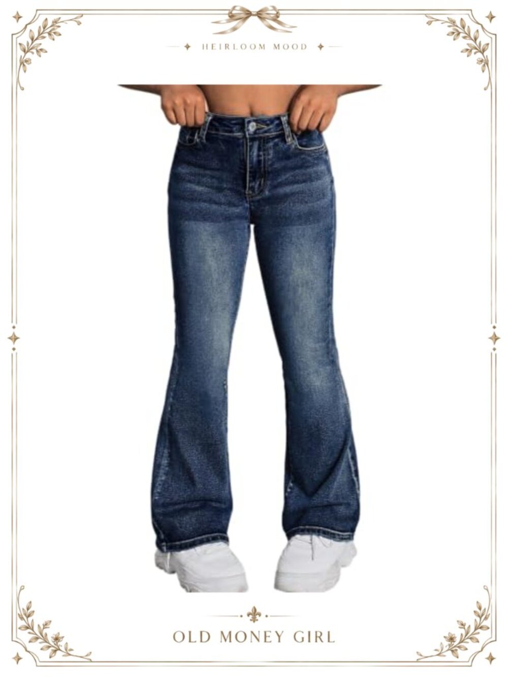 Girls Baggy Ripped Jeans Wide Straight Leg High Waisted Denim Pants
